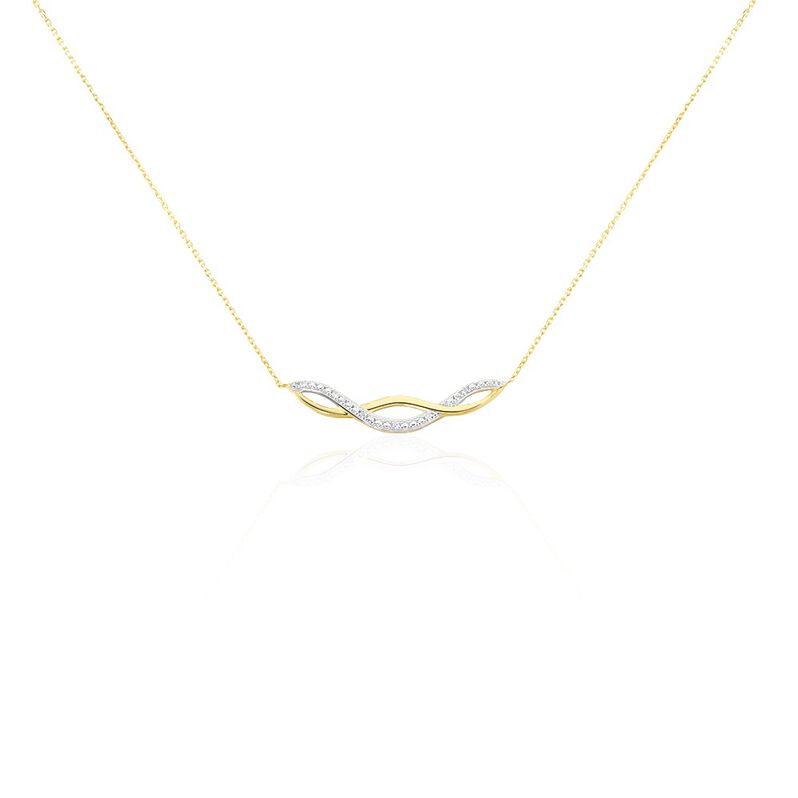 Collier Or Jaune Abisai Diamants - Spannringe Damen | OROVIVO