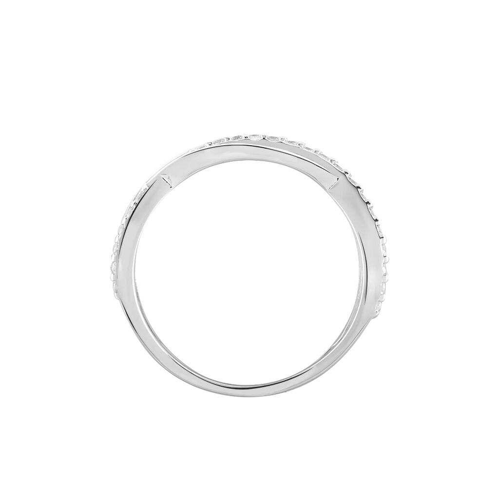 Damen Ring Silber Silber 925 Zirkonia Wei&szlig;