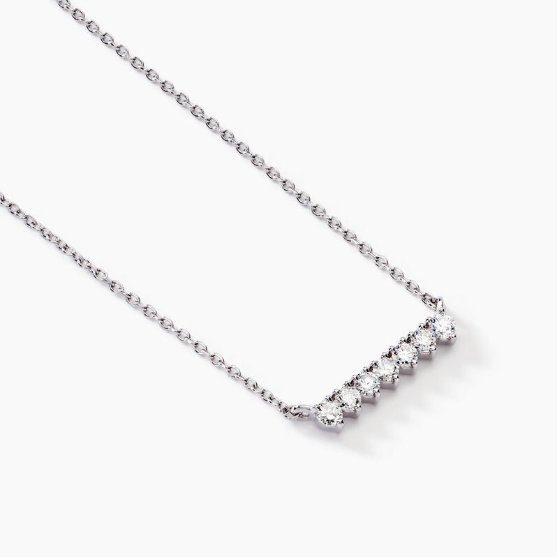 Collier Blitalia Or Weiss Diamant Synthétique - Spannringe Damen | OROVIVO