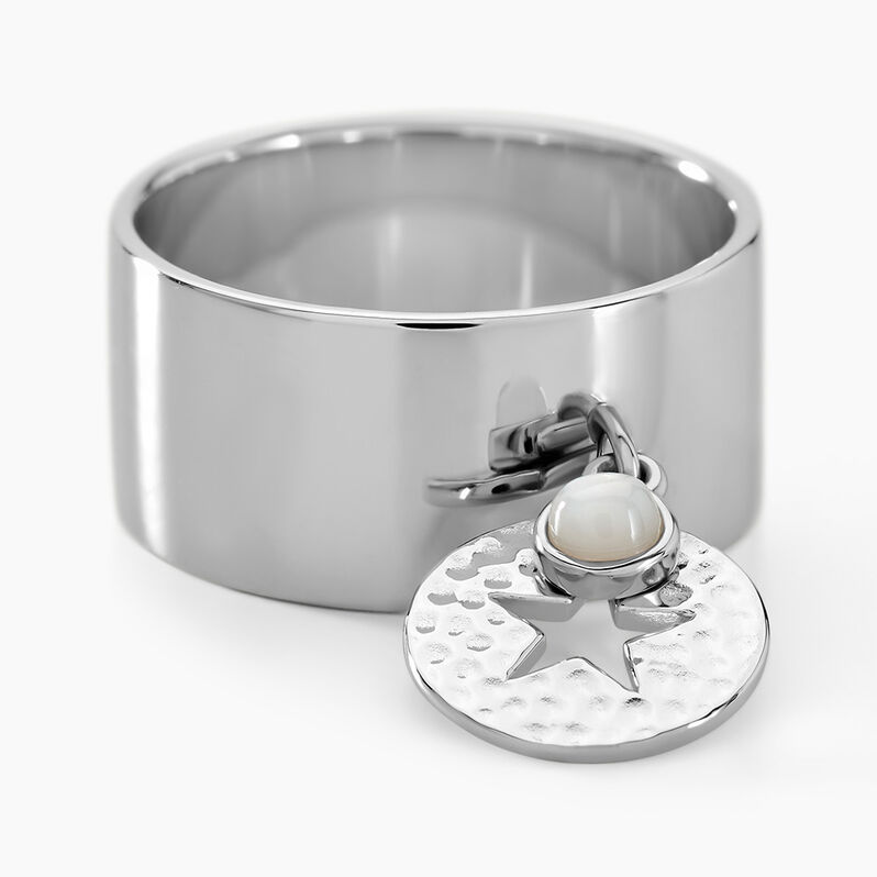 Bague Piassina Argent Weiss Nacre - Spannringe Damen | OROVIVO