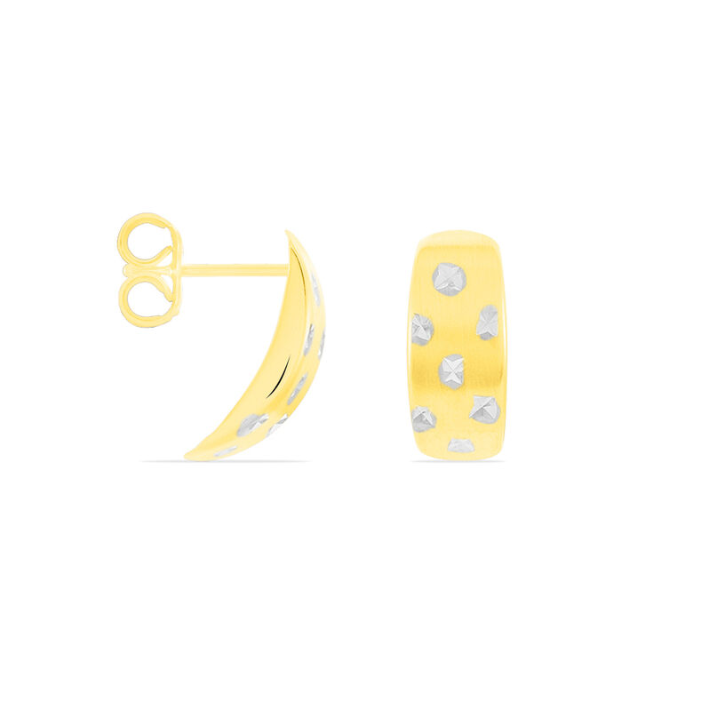 Damen Steckcreolen Gold 375 Diamantiert - Creolen Damen | OROVIVO