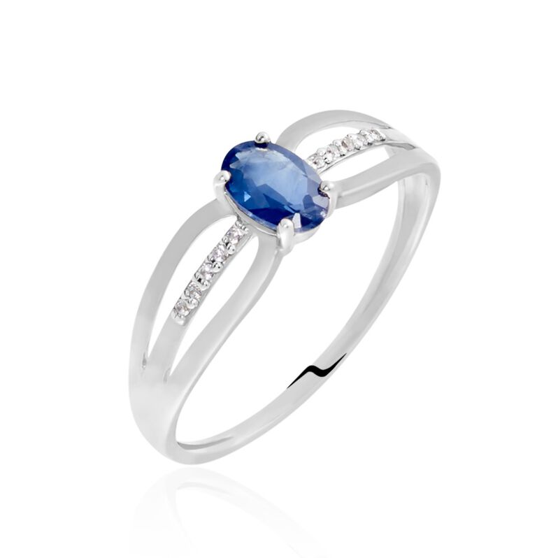 Bague Or Weiss Eadwin Saphir Diamants - Spannringe Damen | OROVIVO