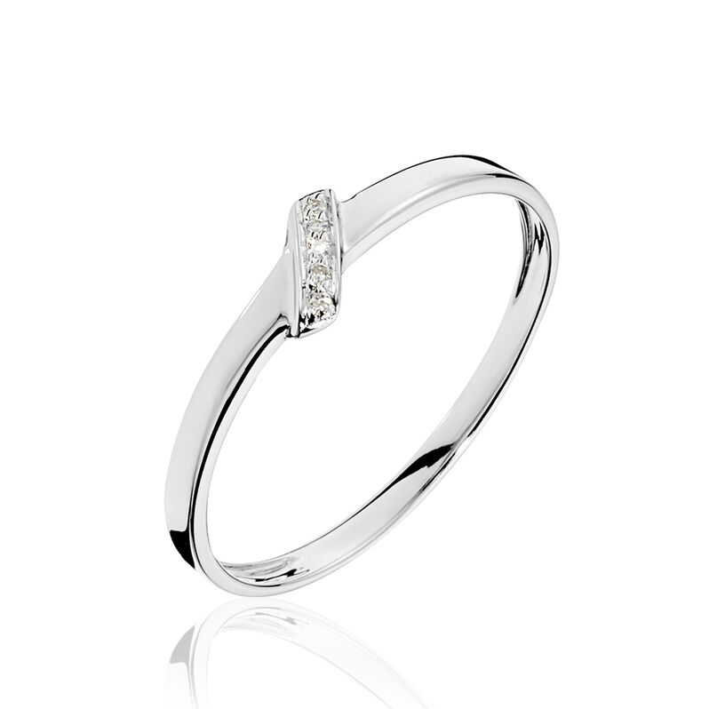 Bague Illana Or Blanc Diamant - Spannringe Damen | OROVIVO
