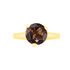 HAKKO Damen Ring Gold 375 (9 Karat) Quarz Kastanienbraun 3,3 ct