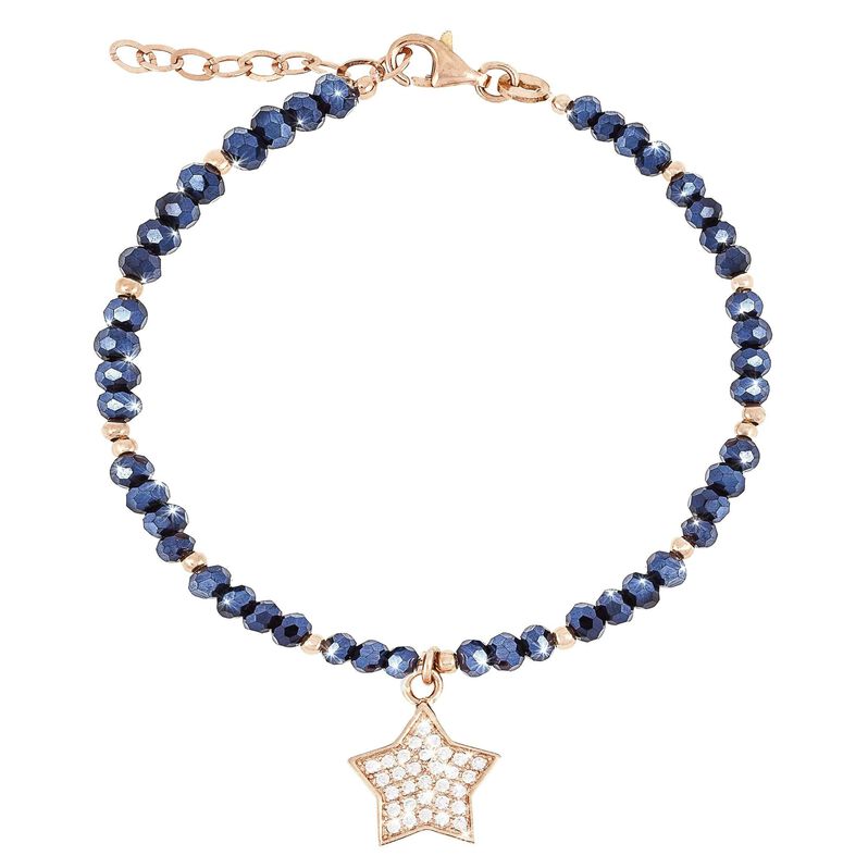 Bracciale stella in argento dorato zirconi e cristalli - Spannringe Damen | OROVIVO