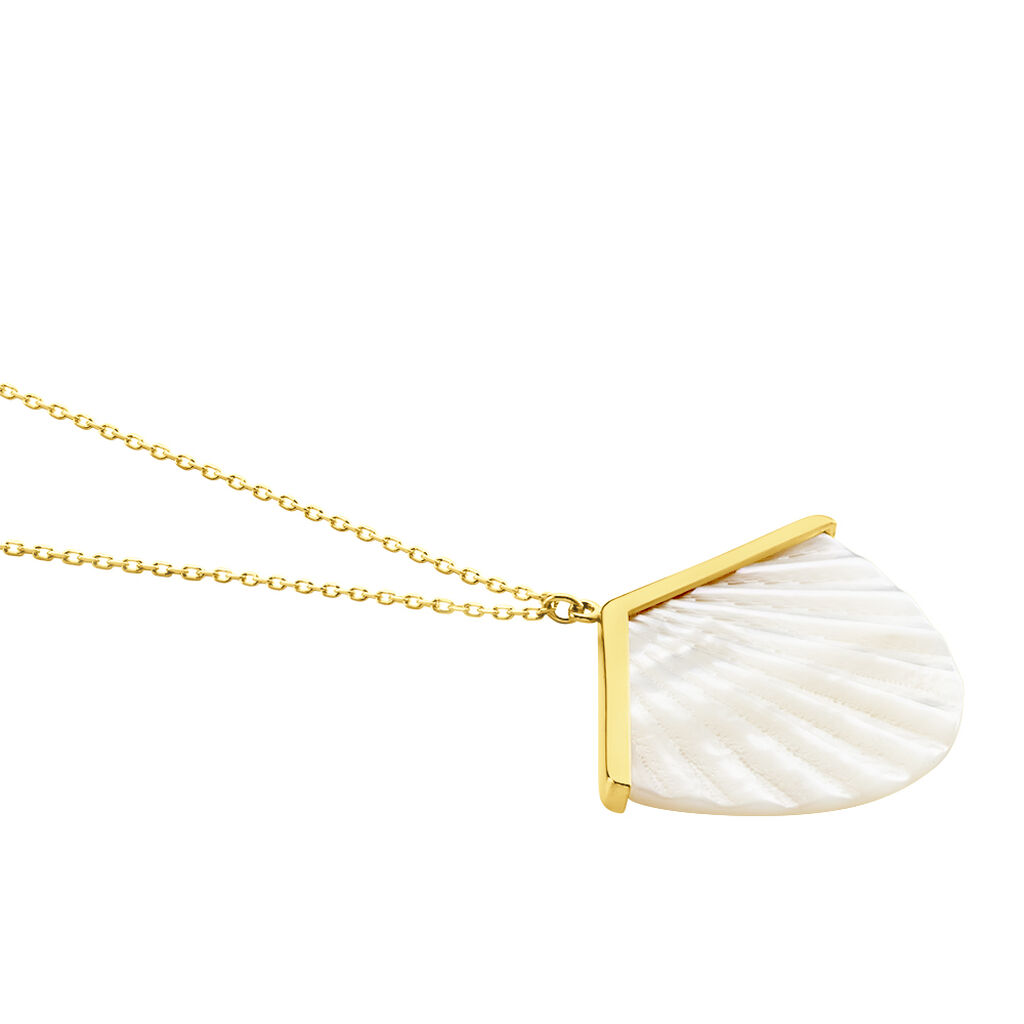 Damen Collier Gold 375 Perlmutt Perlmutt Arielle - Halsketten Damen | OROVIVO