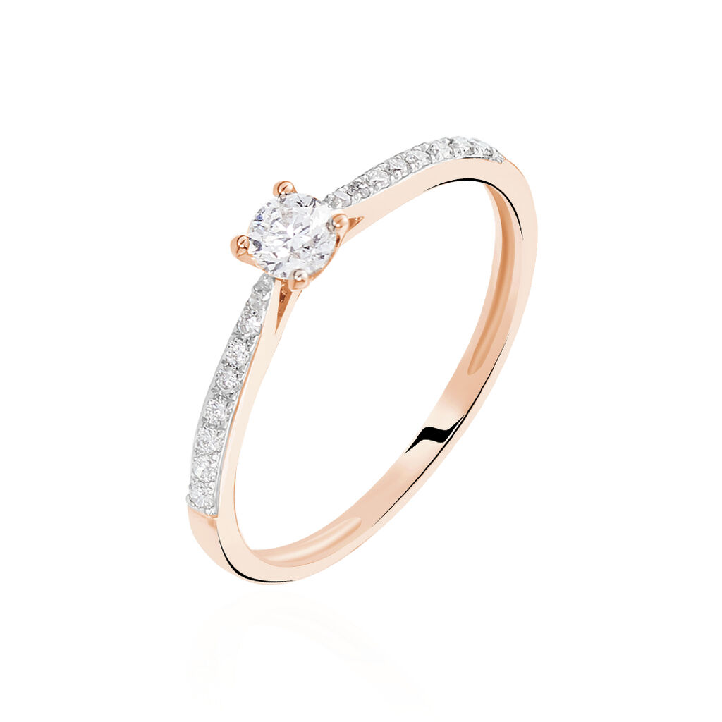 Solitaire Or Rose Laetitia Diamant - Spannringe Damen | OROVIVO