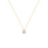 PETALI Damen Collier Gold 585 (14 Karat) Diamant Wei&szlig; 0,120 ct Kreis
