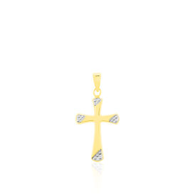 Kreuz Anhänger Gold 585 Bicolor Mirjam - Kreuzanhänger Unisex | OROVIVO