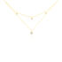 TINI Damen Collier Gold 375 (9 Karat) Zirkonia Wei&szlig; B 0,25 mm