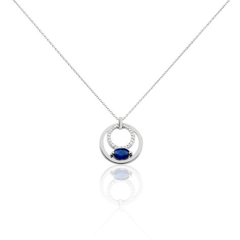 Damen Halskette Weißgold 375 Saphir Diamanten - Halsketten Damen | OROVIVO