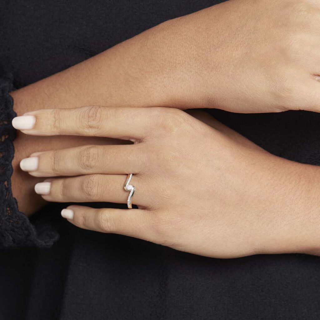 Bague Solitaire Sitan Or Jaune Diamant - Spannringe Damen | OROVIVO