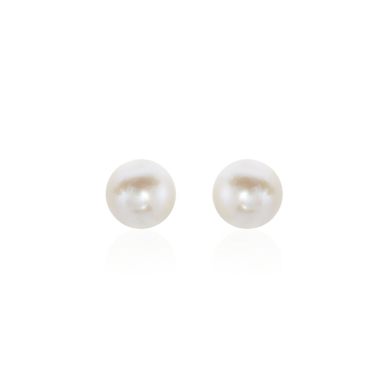 Ohrringe Chips Gold Gelb Perle - Spannringe Damen | OROVIVO