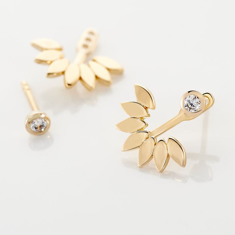 Bijoux D'oreilles Plaque Or Varia Demi F - Spannringe Damen | OROVIVO