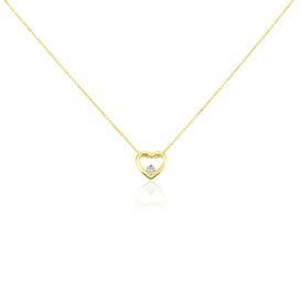 Damen Halskette Messing 18 Karat Vergoldet Zirkonia Herz - Herzketten Damen | OROVIVO