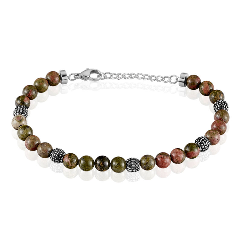 Bracelet Boules Acier Gris Laloun - Spannringe Herren | OROVIVO