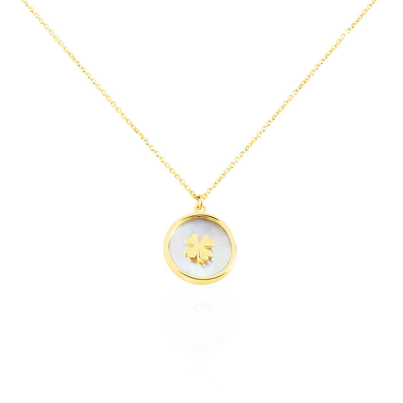 Collier Or Jaune Micarla Nacre Trefle - Spannringe Kinder | OROVIVO
