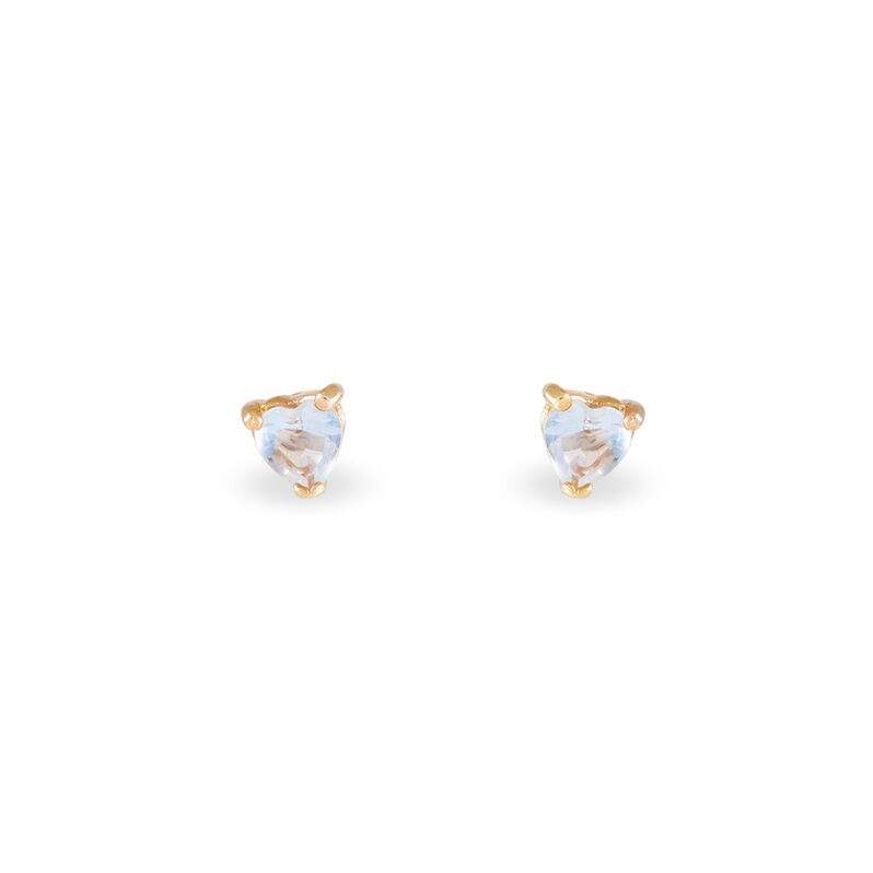 Boucles D'oreilles Puces Anisha Plaque Or Jaune Oxyde De Zirconium - Spannringe Damen | OROVIVO