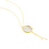 LIA Damen Collier Gold 375 (9 Karat) Perlmutt Perlmutt Kreis
