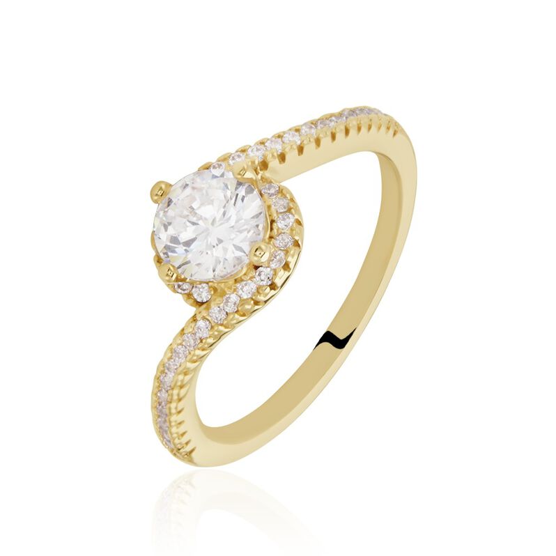 Bague Joisse Plaqué Or Oxyde De Zirconium - Spannringe Damen | OROVIVO