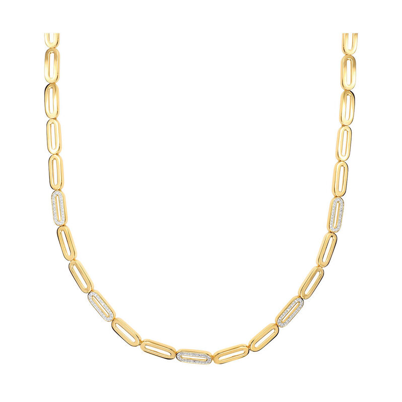 SVATBA Damen Collier Vergoldet Zirkonia Wei&szlig; - Halsketten Damen | OROVIVO