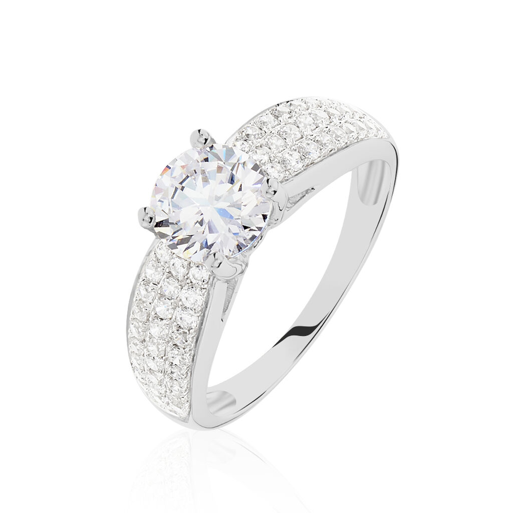 MARILYN Damen Ring Silber 925 Zirkonia Wei&szlig; 0,35 ct