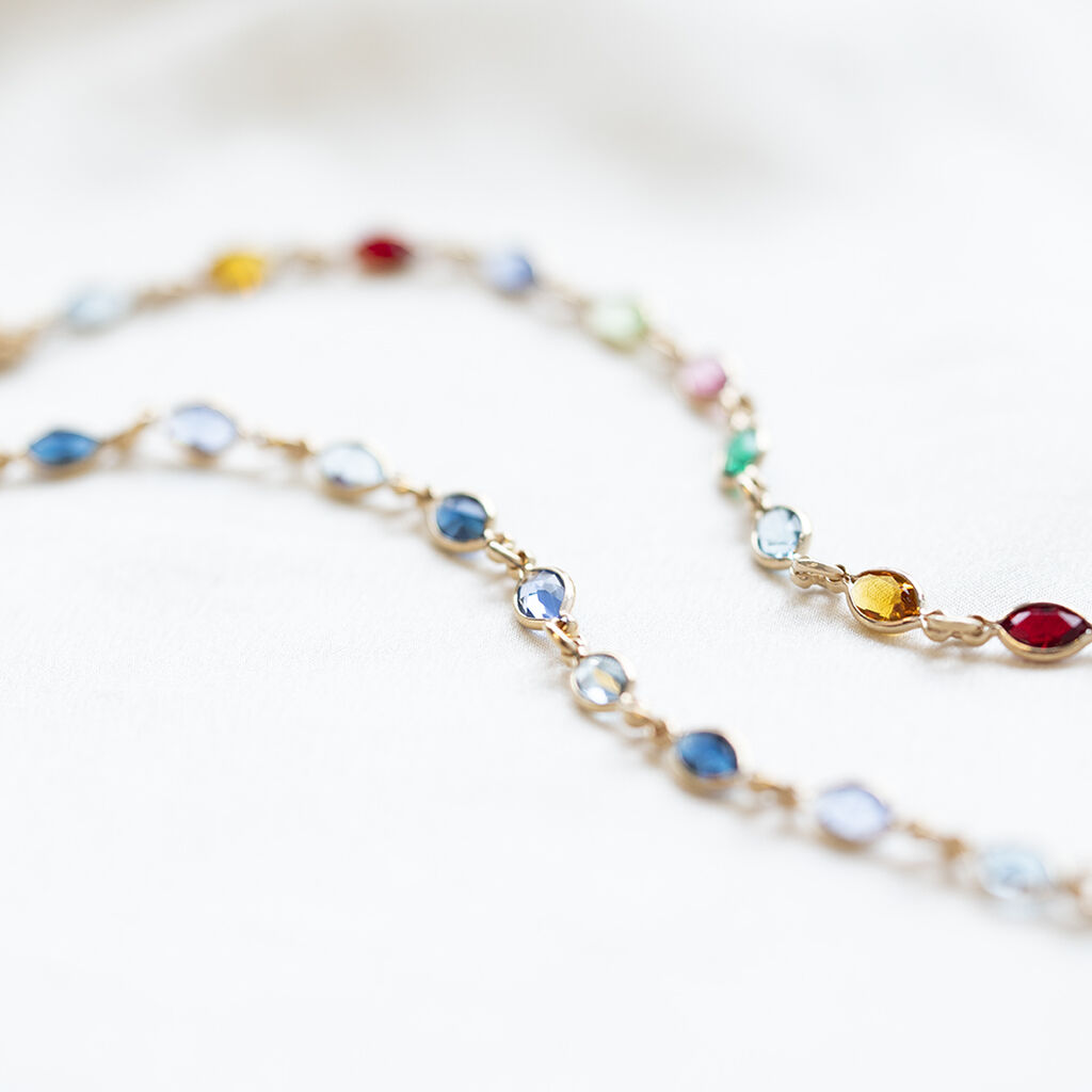 Damen Armband 18 Karat Vergoldet Multicolour Steine Ilvaae - Sommerschmuck Damen | OROVIVO