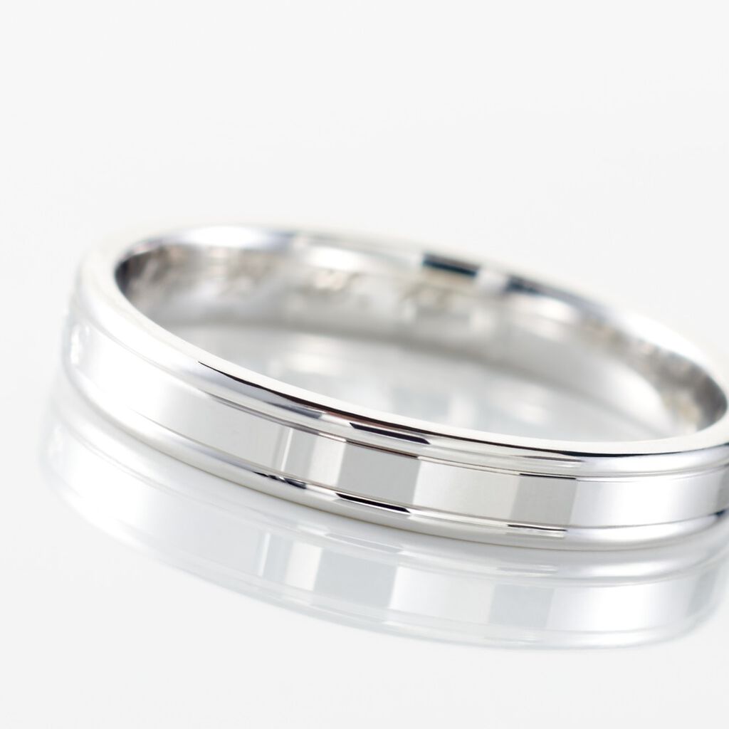 Alliance Beatrice Ruban Plat Or Blanc - Spannringe Familie | OROVIVO