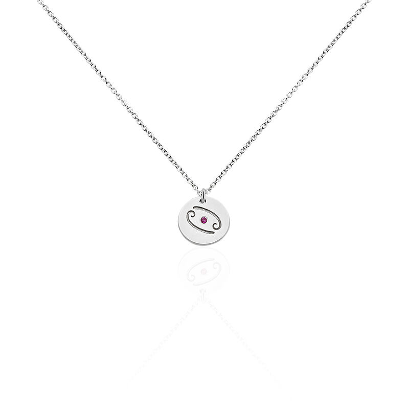 Collier Argent bangkok Pastille Signe Zodiaque Cancer - Spannringe Damen | OROVIVO