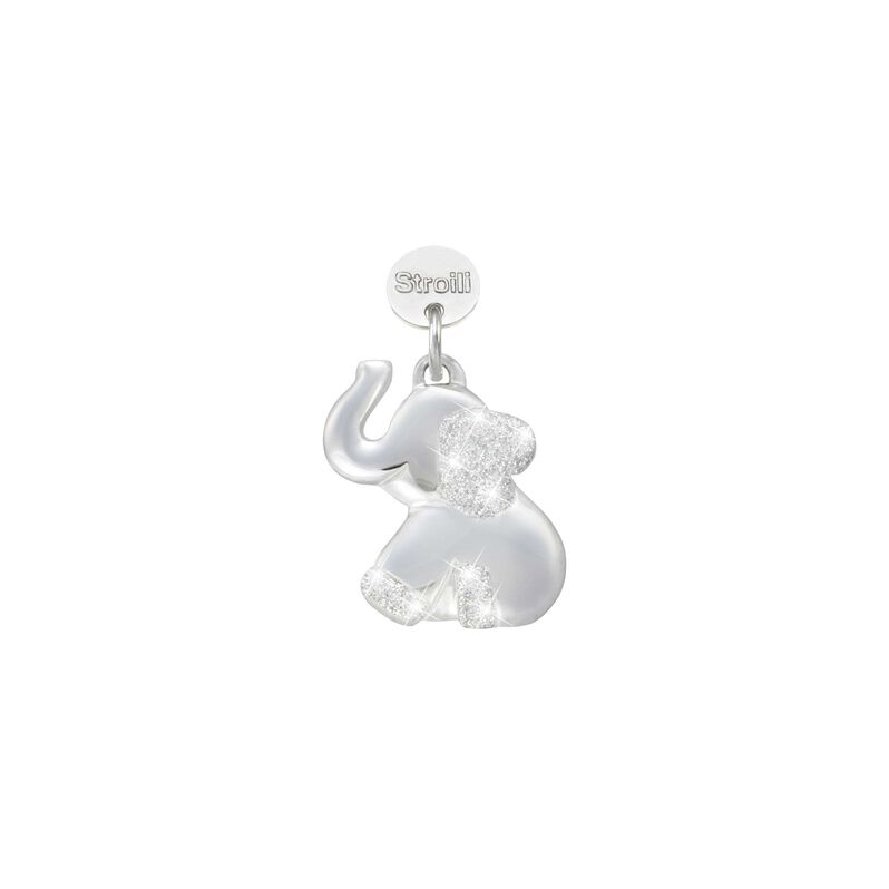 Charm in argento rodiato e glitter - Spannringe Damen | OROVIVO