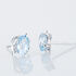 VRILLE OVALE Damen Ohrstecker Weißgold 375 (9 Karat) Topas Blau 1,07 ct
