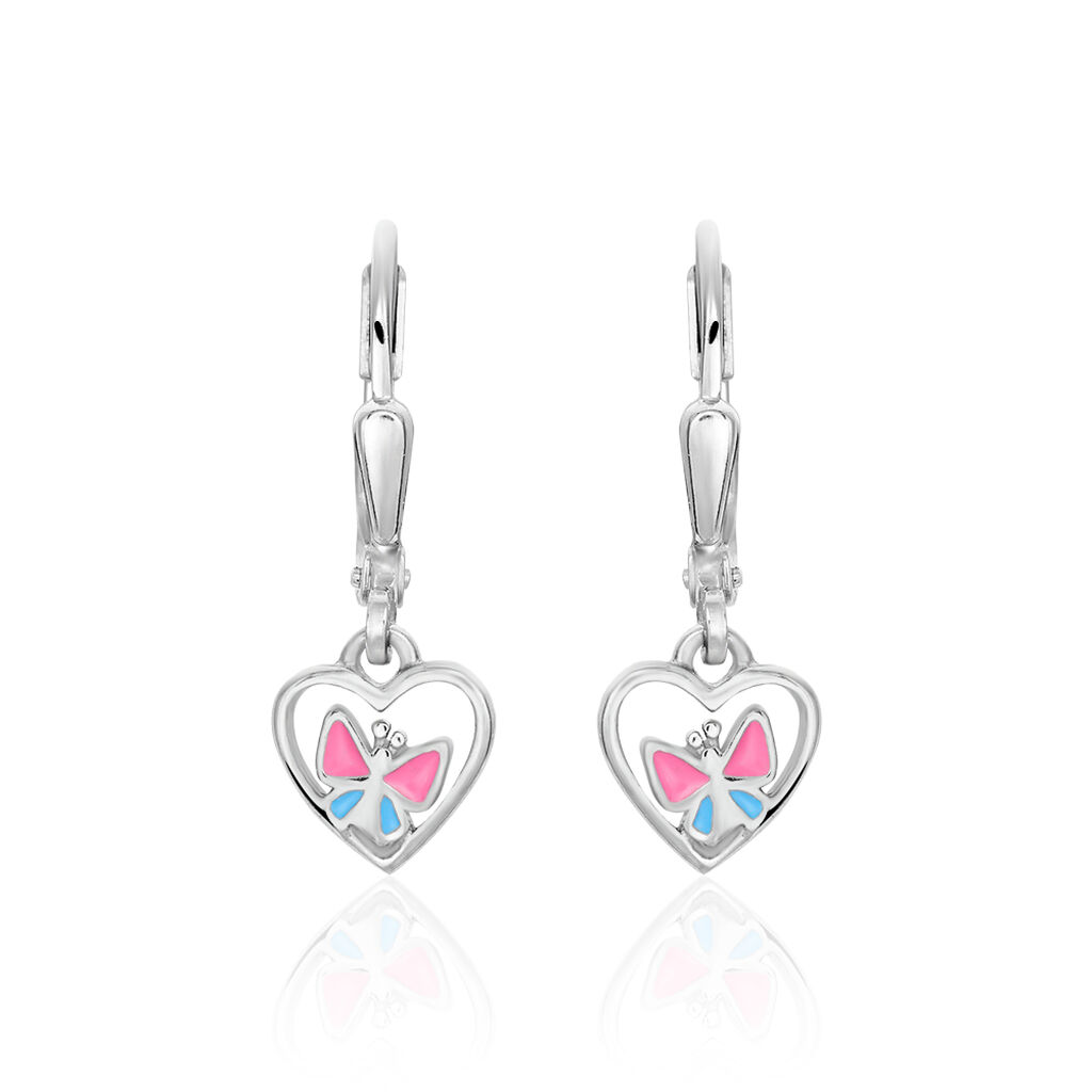 Kinder Ohrhänger Silber 925 Schmetterling Rosa - Ohrhänger Kinder | OROVIVO