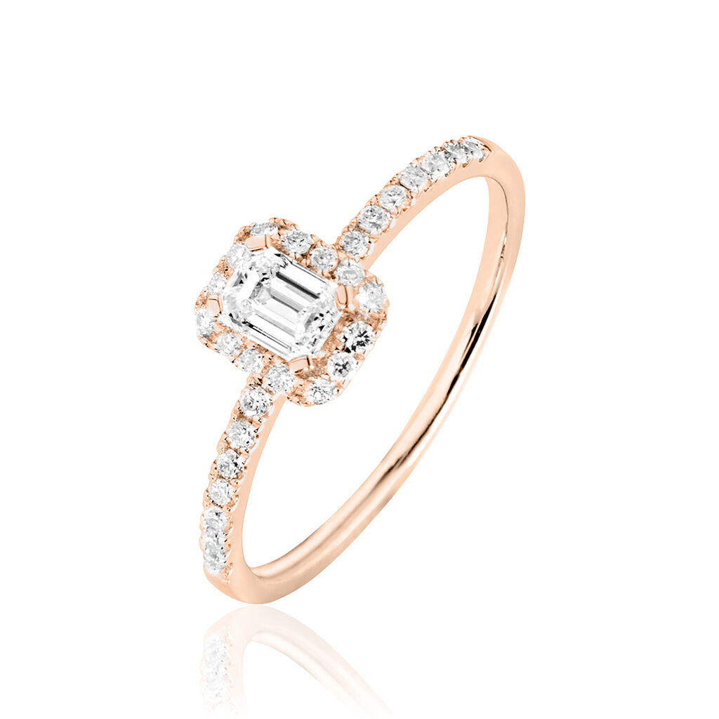 Bague Solitaire Barbara Or Rose Diamant - Spannringe Damen | OROVIVO