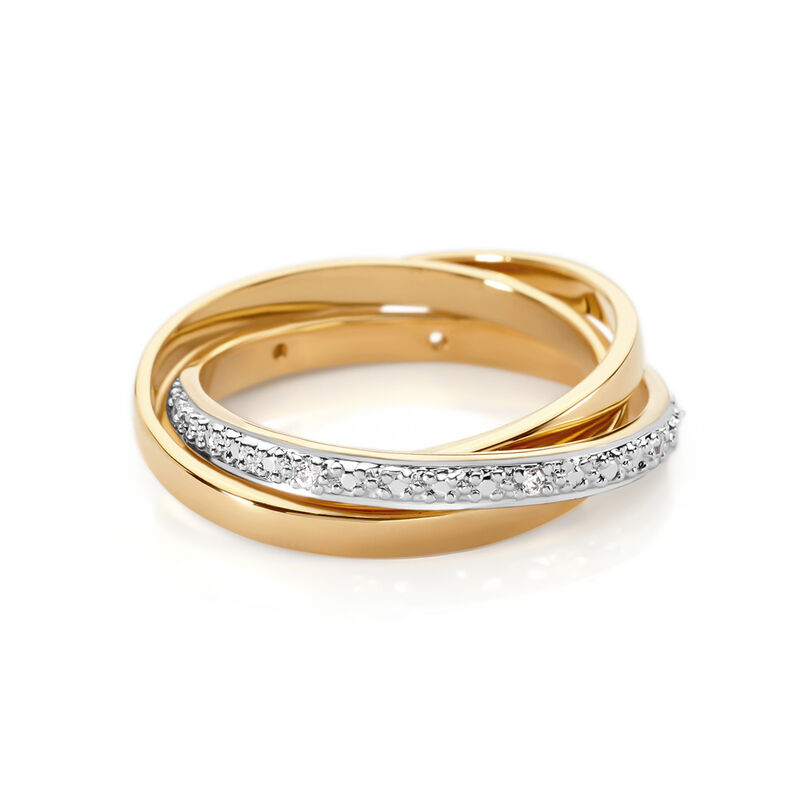 Damen Ring Vergoldet Zirkonia Wei&szlig; - Ringe mit Stein Damen | OROVIVO