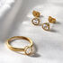 ZARGE Damen Ohrstecker Gold 375 (9 Karat) Zirkonia Wei&szlig; 1,89 ct Kreis
