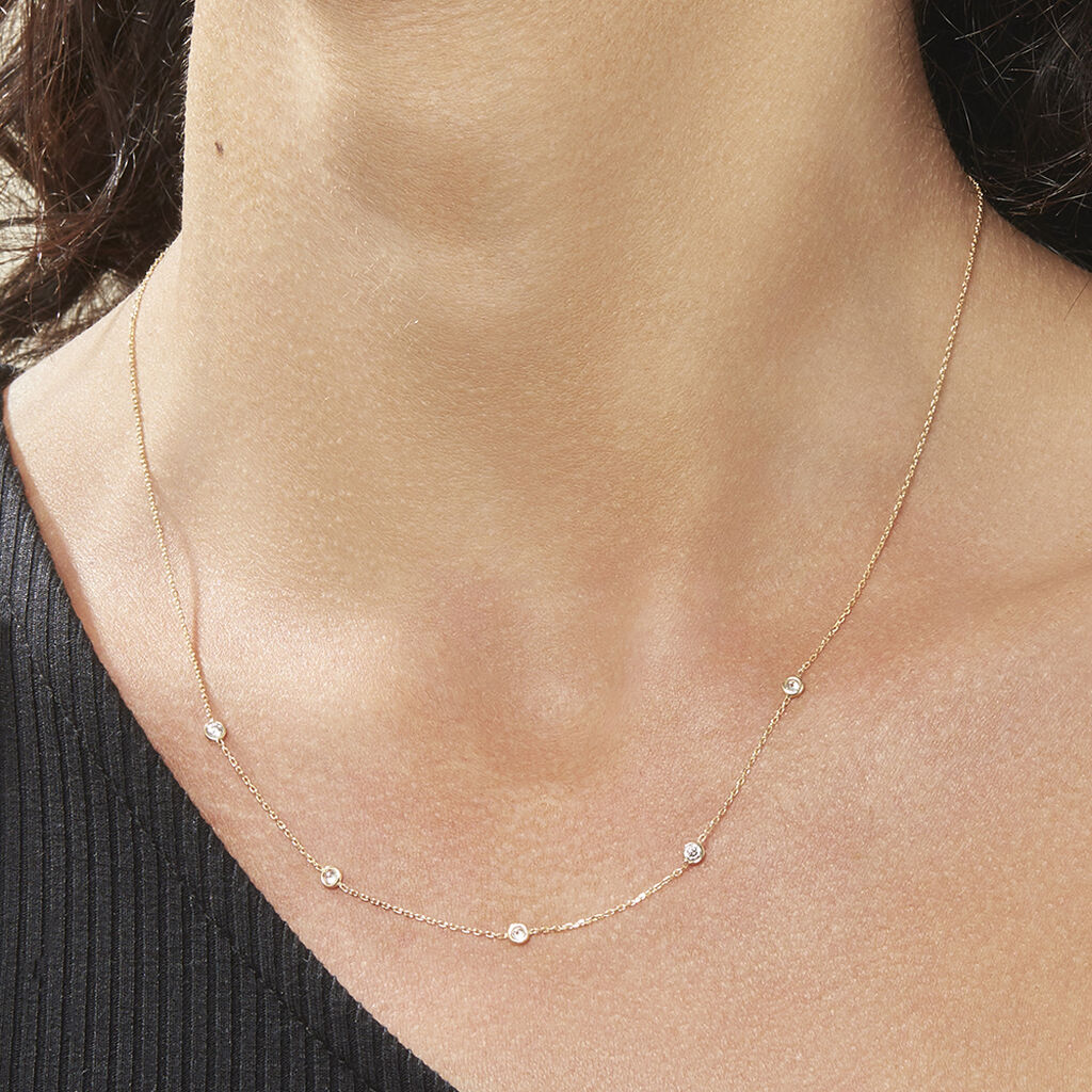 Damen Collier Gold 375 Zirkonia Reni - Sommerschmuck Damen | OROVIVO