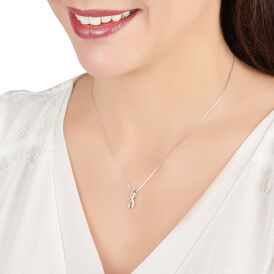 Damen Halskette Weißgold 375 Diamanten - Ketten mit Anhänger Damen | OROVIVO