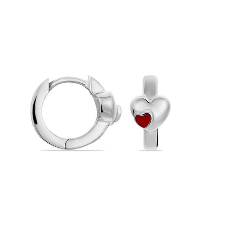 Kinder Creolen Silber 925 Herz - Creolen Kinder | OROVIVO