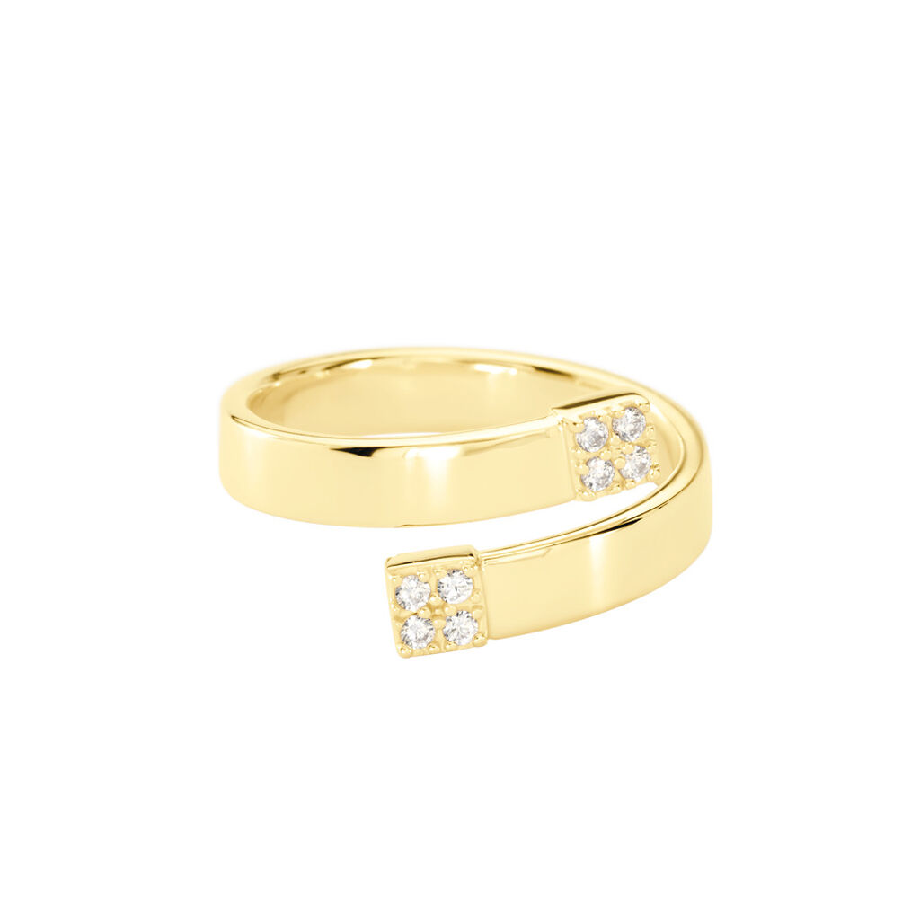 Damen Ring Gold 375 Rund Weiß - Ringe mit Stein Damen | OROVIVO