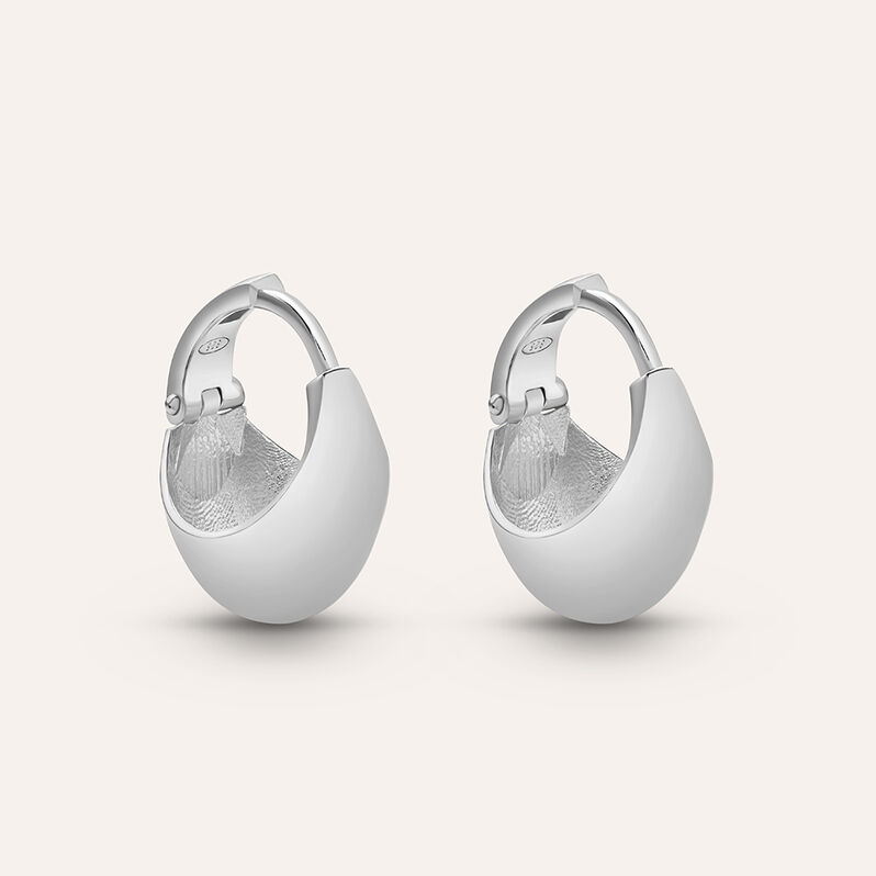 Orecchini A Cerchio Silver Collection Argento Rodiato - Spannringe Damen | OROVIVO