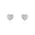 ABA Damen Ohrstecker Wei&szlig;gold 375 (9 Karat) Diamant Wei&szlig; 0,06 ct Herz