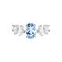 SKY Damen Ring Weißgold 375 (9 Karat) Topas Blau 2,81 ct