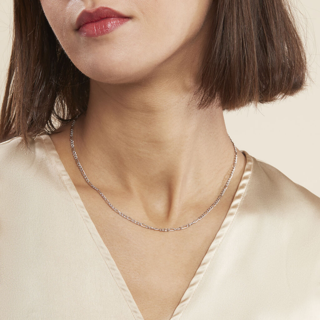 Chaîne Judicaelle Maille Alternée 1/3 Or Blanc - Spannringe Damen | OROVIVO