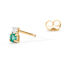 ELISABETH Damen Ohrstecker Gold 585 (14 Karat) Smaragd Gr&uuml;n 0,22 ct
