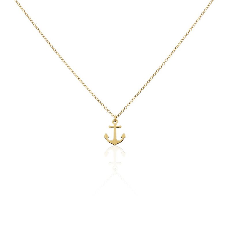 SACHA 1 Damen Collier Silber vergoldet 925 Anker B 1,6 mm - Halsketten Damen | OROVIVO