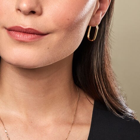 Oval Damen Creolen Gold 375 (9 Karat) - Creolen Damen | OROVIVO