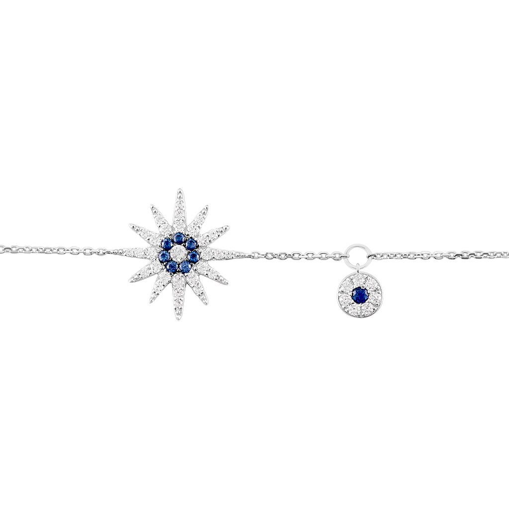 Bracelet Or Weiss Bekhta Etoile Pavage O - Spannringe Damen | OROVIVO