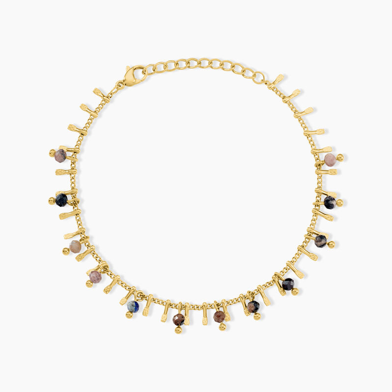 Bracelet Athena Acier Jaune Rhodochrosite - Spannringe Damen | OROVIVO