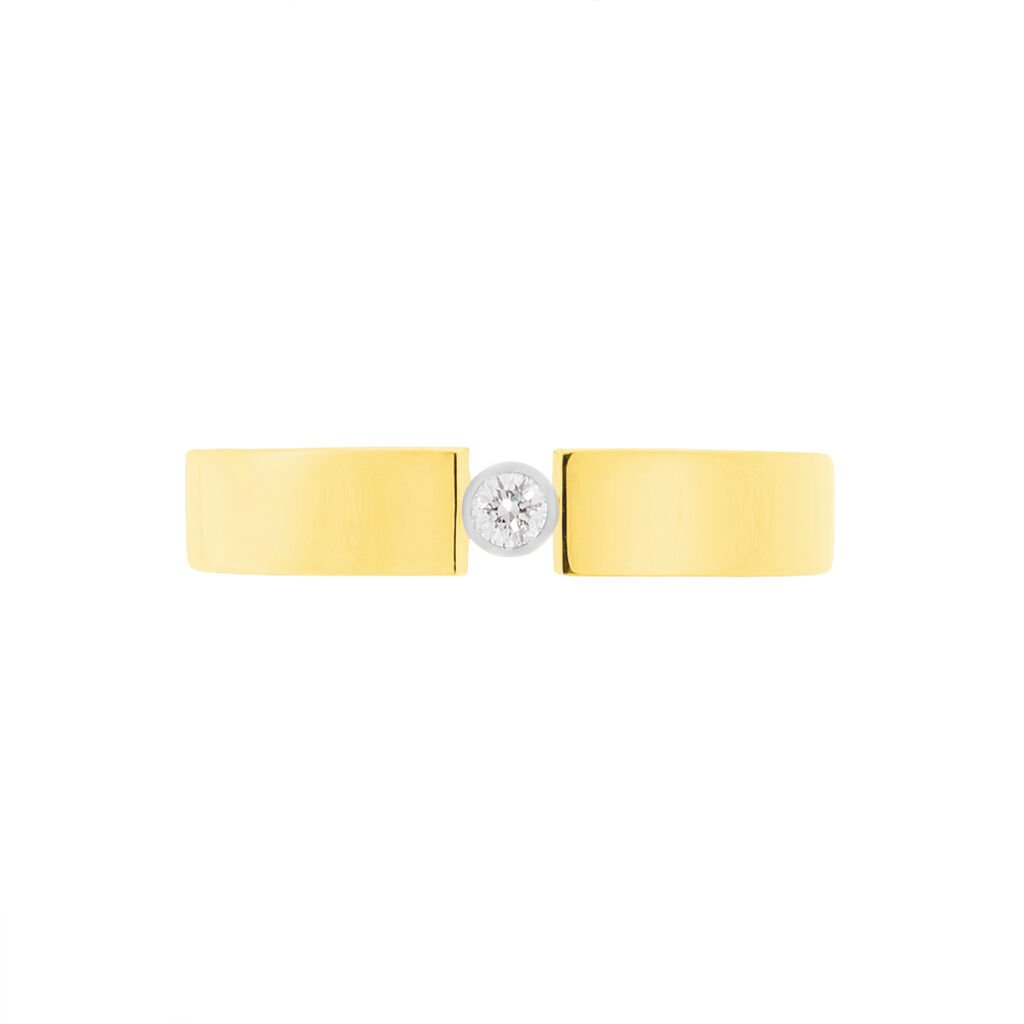 Granada Damen Ring Gold 375 (9 Karat) Diamant Wei&szlig; 0,04 ct B 18 mm