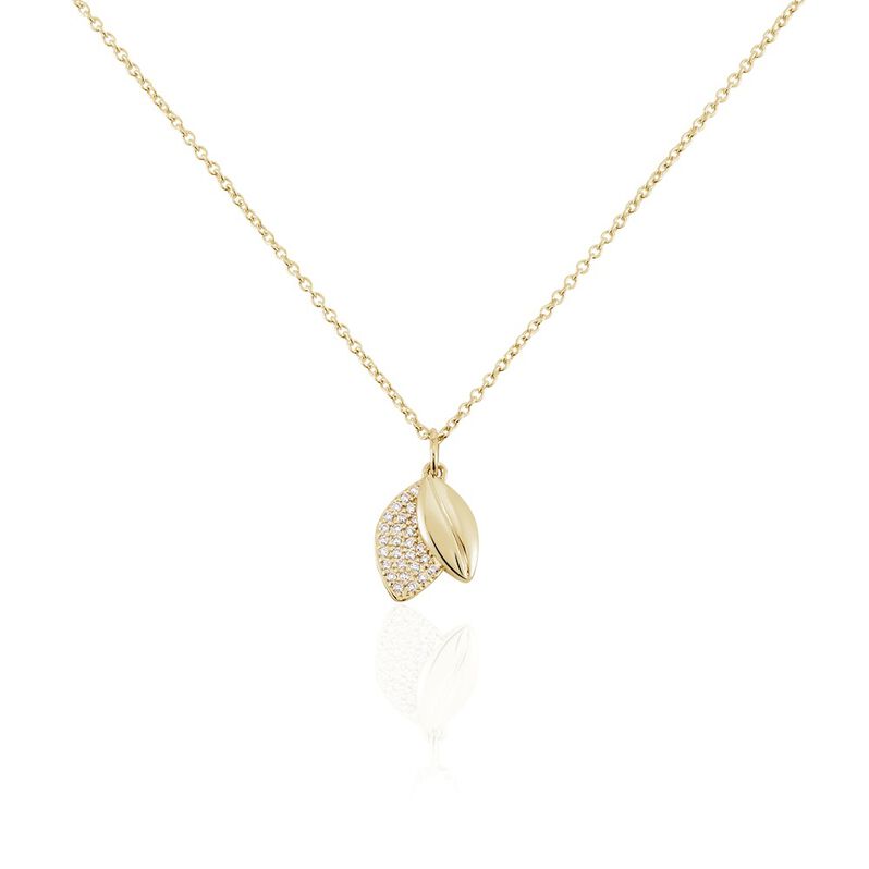 Collier Plaqué Or Jaune Simao Oxydes De Zirconium - Spannringe Damen | OROVIVO